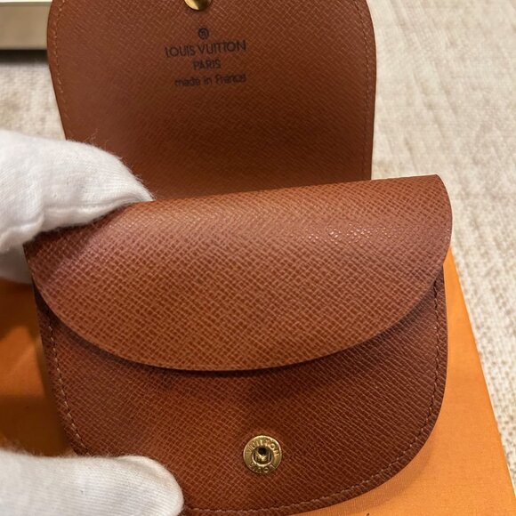 Authentic Louis Vuitton Monogram Porte Monnaie Gousset Coin Purse - Picture 10 of 12